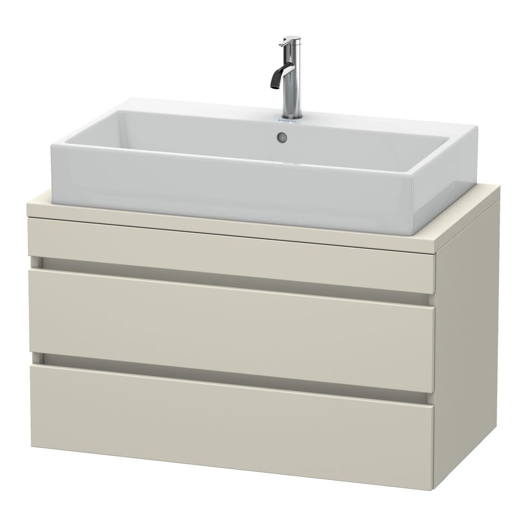 Duravit DuraStyle – Έπιπλο Νιπτήρα – 900 mm, για κονσόλα, 2 συρτάρια, νιπτήρας κέντρο, Compact – Taupe Matt, Decor (DS530809191)