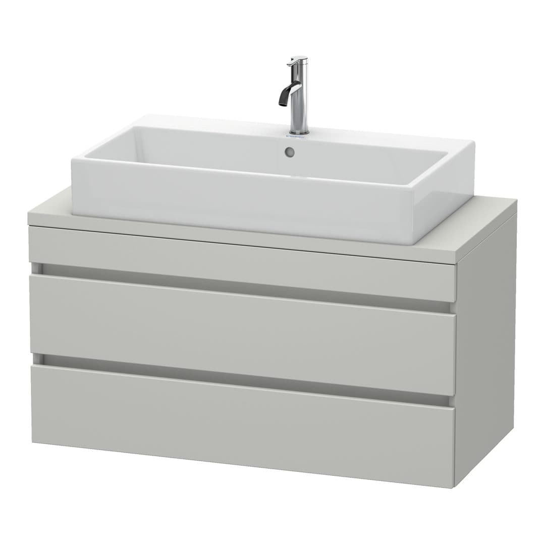 Duravit DuraStyle – Έπιπλο Νιπτήρα – 1000 mm, για κονσόλα, 2 συρτάρια, νιπτήρας κέντρο, Compact – Concrete grey Matt, Decor (DS530900707)