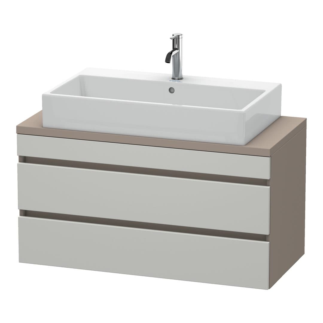Duravit DuraStyle – Έπιπλο Νιπτήρα – 1000 mm, για κονσόλα, 2 συρτάρια, νιπτήρας κέντρο, σώμα Basalte Matt, Compact – Concrete grey Matt, Decor (DS530900743)