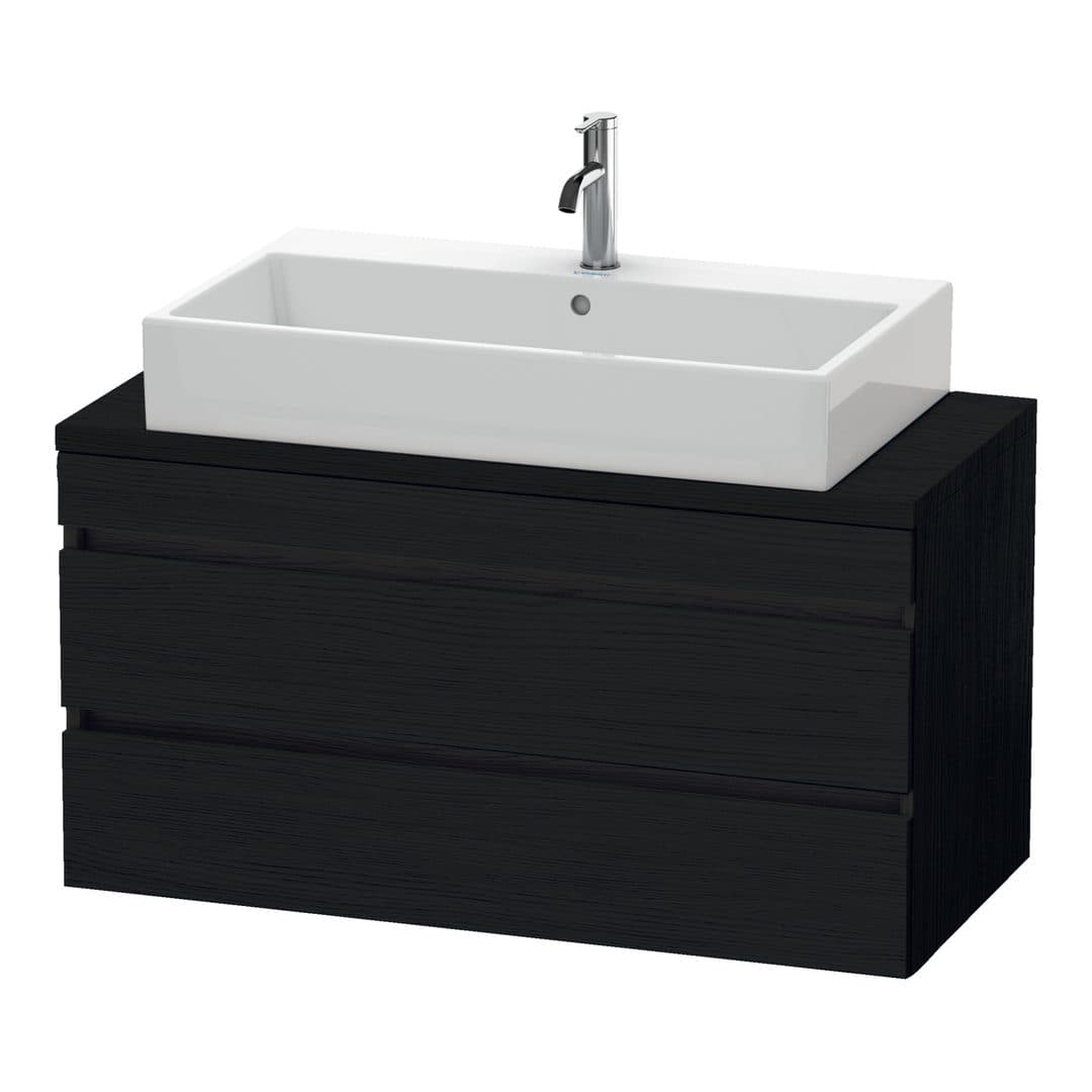 Duravit DuraStyle – Έπιπλο Νιπτήρα – 1000 mm, για κονσόλα, 2 συρτάρια, νιπτήρας κέντρο, Compact – Black oak Matt, Decor (DS530901616)