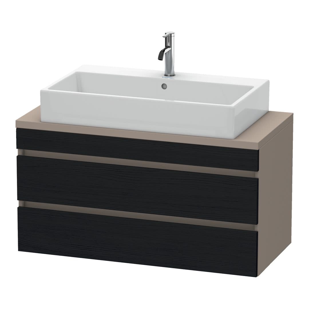 Duravit DuraStyle – Έπιπλο Νιπτήρα – 1000 mm, για κονσόλα, 2 συρτάρια, νιπτήρας κέντρο, σώμα Basalte Matt, Compact – Black oak Matt, Decor (DS530901643)