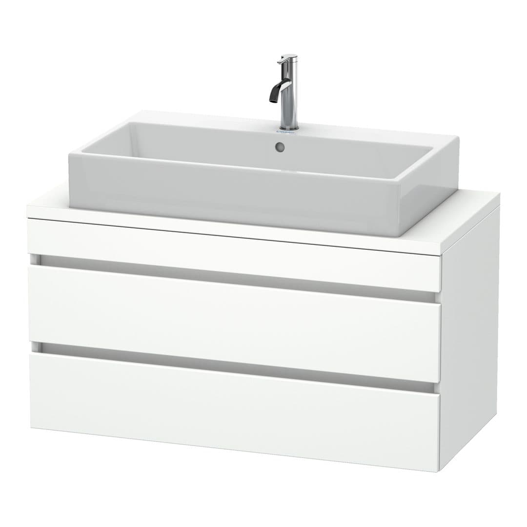 Duravit DuraStyle – Έπιπλο Νιπτήρα – 1000 mm, για κονσόλα, 2 συρτάρια, νιπτήρας κέντρο, Compact – White Matt, Decor (DS530901818)