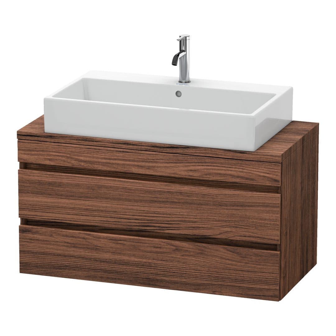 Duravit DuraStyle – Έπιπλο Νιπτήρα – 1000 mm, για κονσόλα, 2 συρτάρια, νιπτήρας κέντρο, Compact – Walnut dark Matt, Decor (DS530902121)