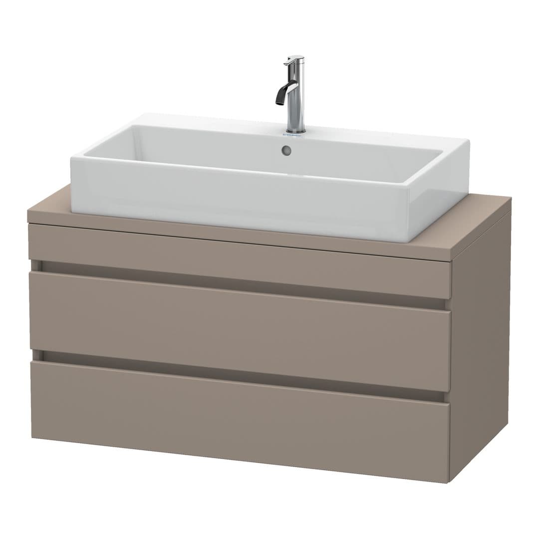 Duravit DuraStyle – Έπιπλο Νιπτήρα – 1000 mm, για κονσόλα, 2 συρτάρια, νιπτήρας κέντρο, Compact – Basalte Matt, Decor (DS530904343)