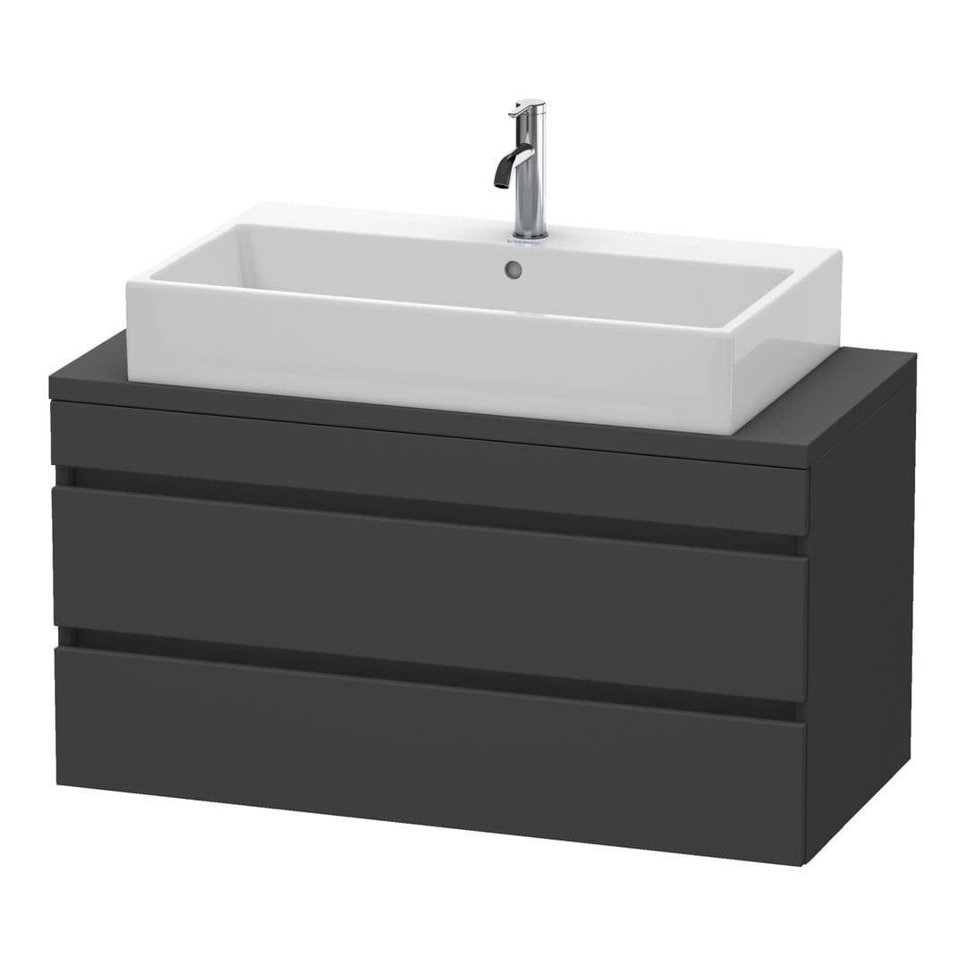 Duravit DuraStyle – Έπιπλο Νιπτήρα – 1000 mm, για κονσόλα, 2 συρτάρια, νιπτήρας κέντρο, Compact – Graphite Matt, Decor (DS530904949)