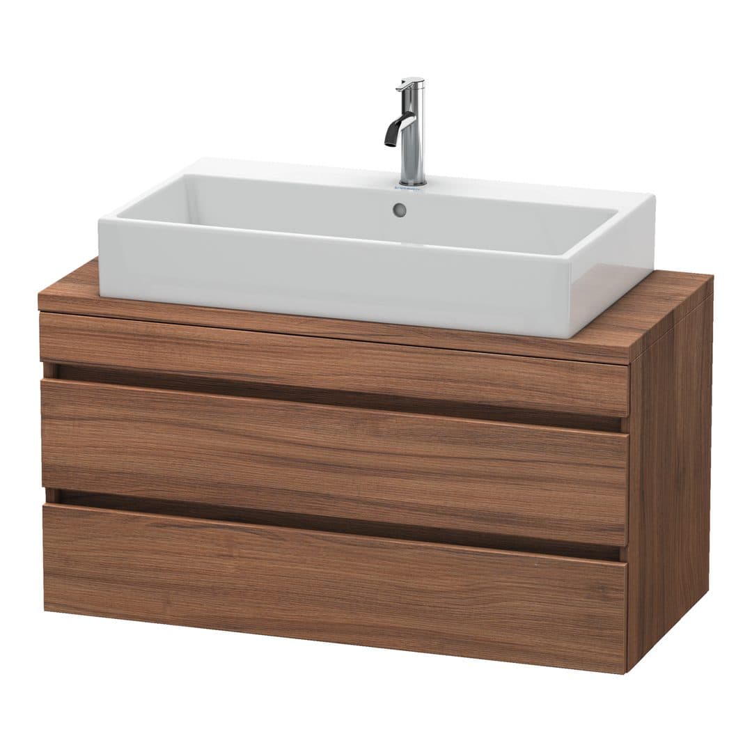 Duravit DuraStyle – Έπιπλο Νιπτήρα – 1000 mm, για κονσόλα, 2 συρτάρια, νιπτήρας κέντρο, Compact – Walnut Matt, Decor (DS530907979)