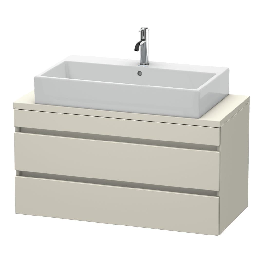 Duravit DuraStyle – Έπιπλο Νιπτήρα – 1000 mm, για κονσόλα, 2 συρτάρια, νιπτήρας κέντρο, Compact – Taupe Matt, Decor (DS530909191)