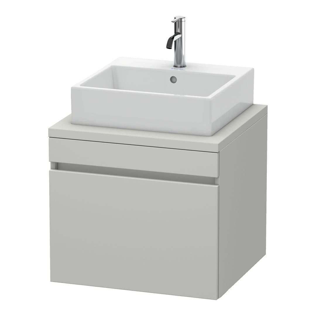 Duravit DuraStyle – Έπιπλο Νιπτήρα – 600 mm, για κονσόλα, 1 συρτάρι, νιπτήρας κέντρο – Concrete grey Matt, Decor (DS531000707)