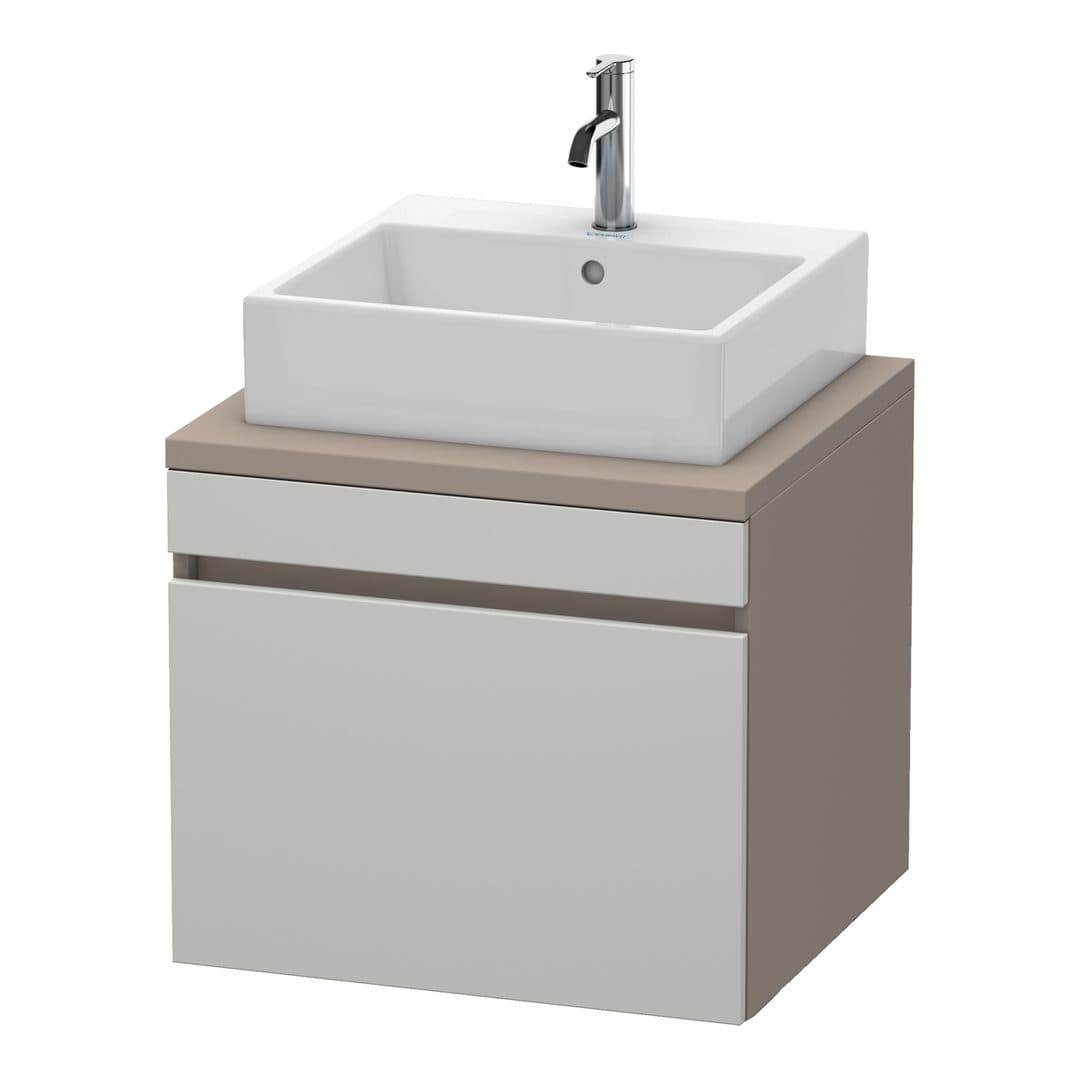 Duravit DuraStyle – Έπιπλο Νιπτήρα – 600 mm, για κονσόλα, 1 συρτάρι, νιπτήρας κέντρο, σώμα Basalte Matt – Concrete grey Matt, Decor (DS531000743)