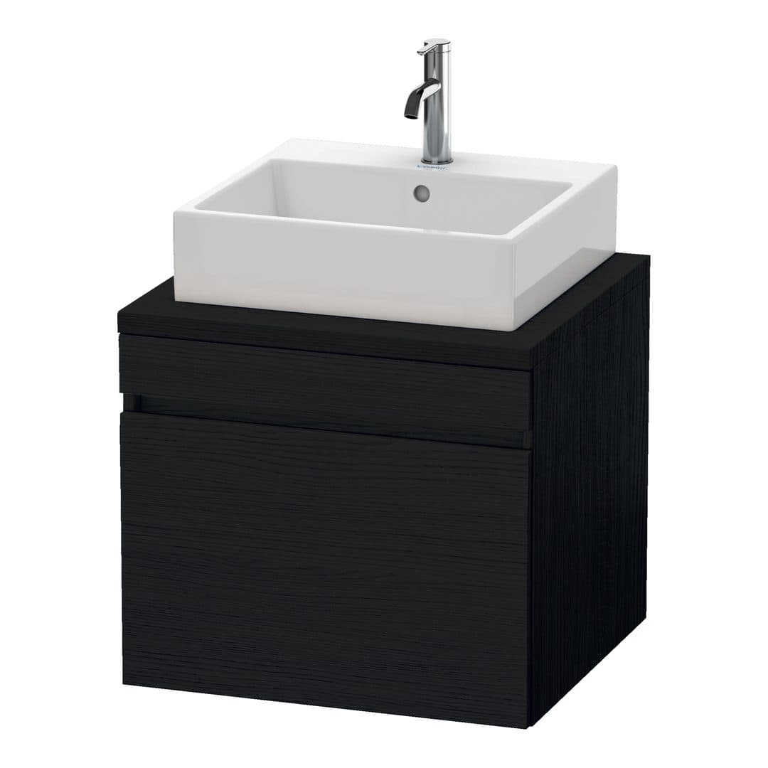 Duravit DuraStyle – Έπιπλο Νιπτήρα – 600 mm, για κονσόλα, 1 συρτάρι, νιπτήρας κέντρο – Black oak Matt, Decor (DS531001616)