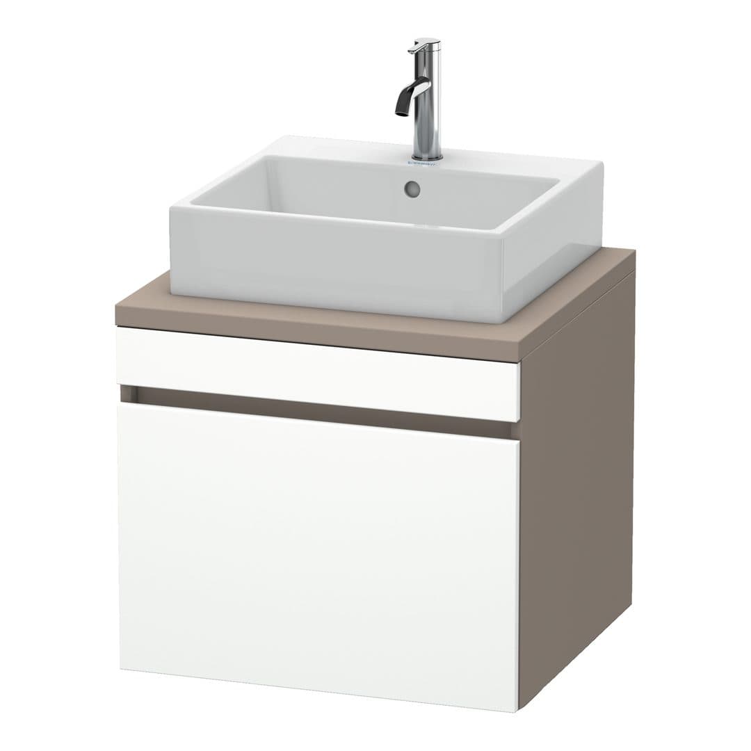 Duravit DuraStyle – Έπιπλο Νιπτήρα – 600 mm, για κονσόλα, 1 συρτάρι, νιπτήρας κέντρο, σώμα Basalte Matt – White Matt, Decor (DS531001843)