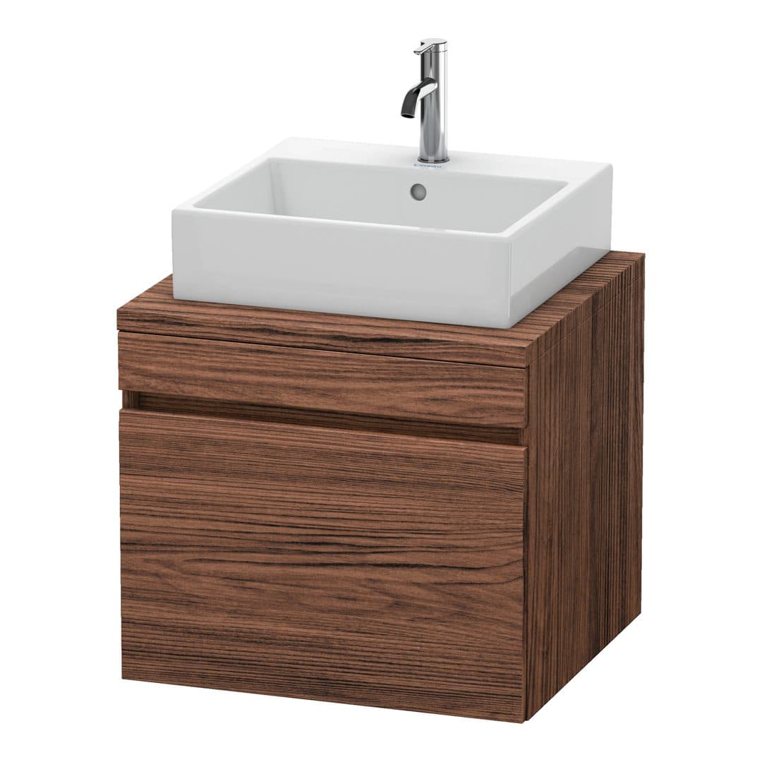 Duravit DuraStyle – Έπιπλο Νιπτήρα – 600 mm, για κονσόλα, 1 συρτάρι, νιπτήρας κέντρο – Walnut dark Matt, Decor (DS531002121)