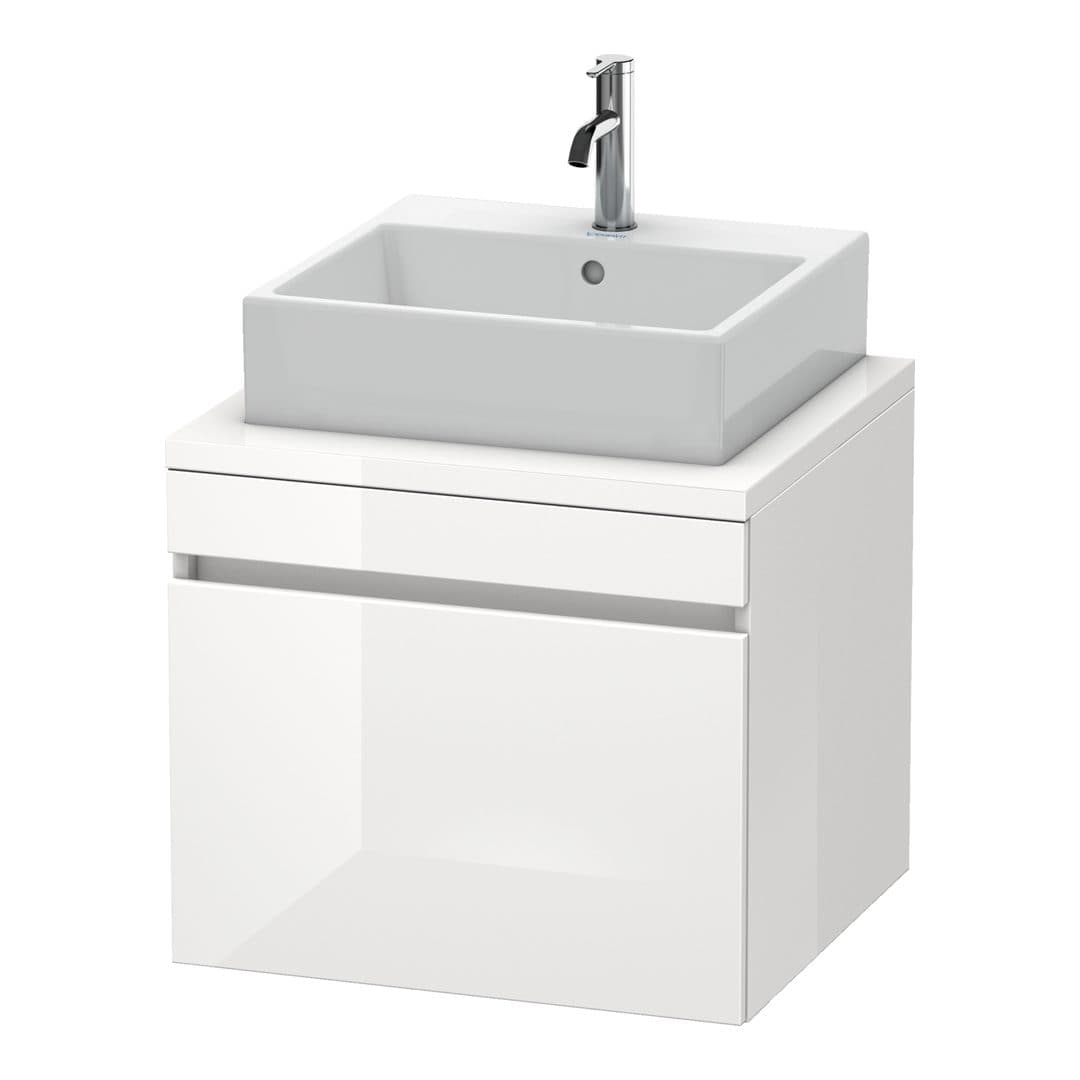 Duravit DuraStyle – Έπιπλο Νιπτήρα – 600 mm, για κονσόλα, 1 συρτάρι, νιπτήρας κέντρο – White High Gloss, Decor (DS531002222)