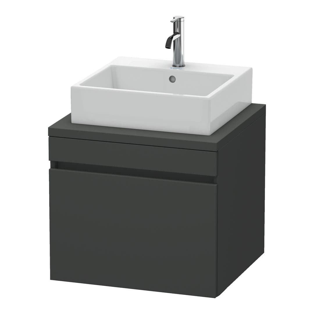 Duravit DuraStyle – Έπιπλο Νιπτήρα – 600 mm, για κονσόλα, 1 συρτάρι, νιπτήρας κέντρο – Graphite Matt, Decor (DS531004949)