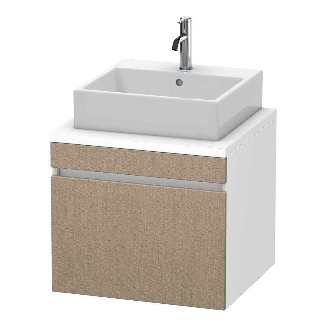 Duravit DuraStyle – Έπιπλο Νιπτήρα – 600 mm, για κονσόλα, 1 συρτάρι, νιπτήρας κέντρο, σώμα White Matt – Linen Matt, Decor (DS531007518)