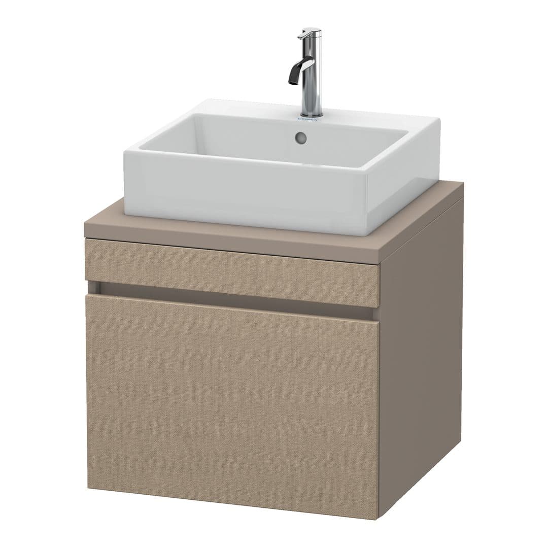 Duravit DuraStyle – Έπιπλο Νιπτήρα – 600 mm, για κονσόλα, 1 συρτάρι, νιπτήρας κέντρο, σώμα Basalte Matt – Linen Matt, Decor (DS531007543)
