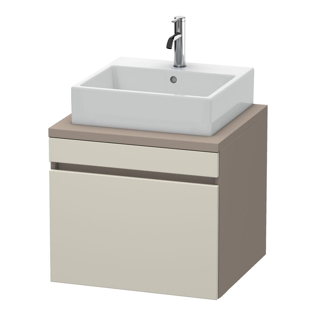 Duravit DuraStyle – Έπιπλο Νιπτήρα – 600 mm, για κονσόλα, 1 συρτάρι, νιπτήρας κέντρο, σώμα Basalte Matt – Taupe Matt, Decor (DS531009143)
