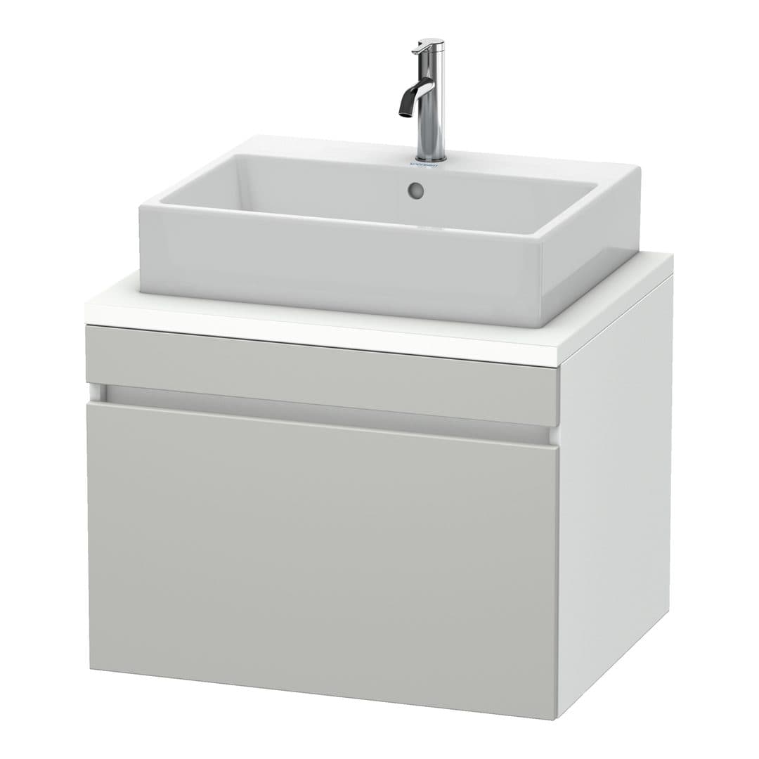Duravit DuraStyle – Έπιπλο Νιπτήρα – 700 mm, για κονσόλα, 1 συρτάρι, νιπτήρας κέντρο, σώμα White Matt – Concrete grey Matt, Decor (DS531100718)