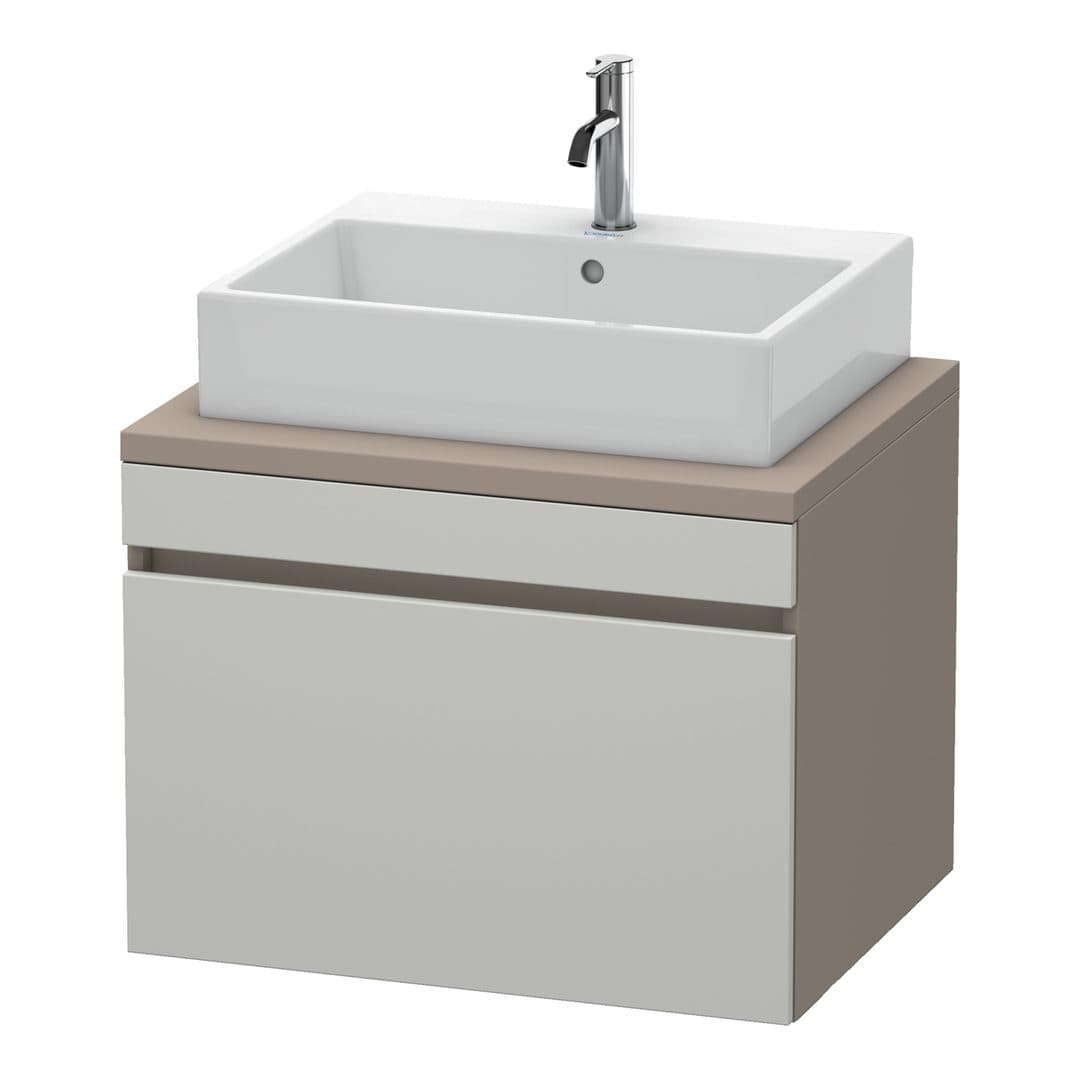 Duravit DuraStyle – Έπιπλο Νιπτήρα – 700 mm, για κονσόλα, 1 συρτάρι, νιπτήρας κέντρο, σώμα Basalte Matt – Concrete grey Matt, Decor (DS531100743)
