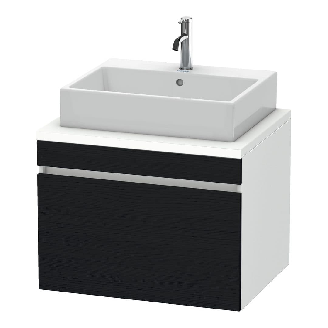 Duravit DuraStyle – Έπιπλο Νιπτήρα – 700 mm, για κονσόλα, 1 συρτάρι, νιπτήρας κέντρο, σώμα White Matt – Black oak Matt, Decor (DS531101618)