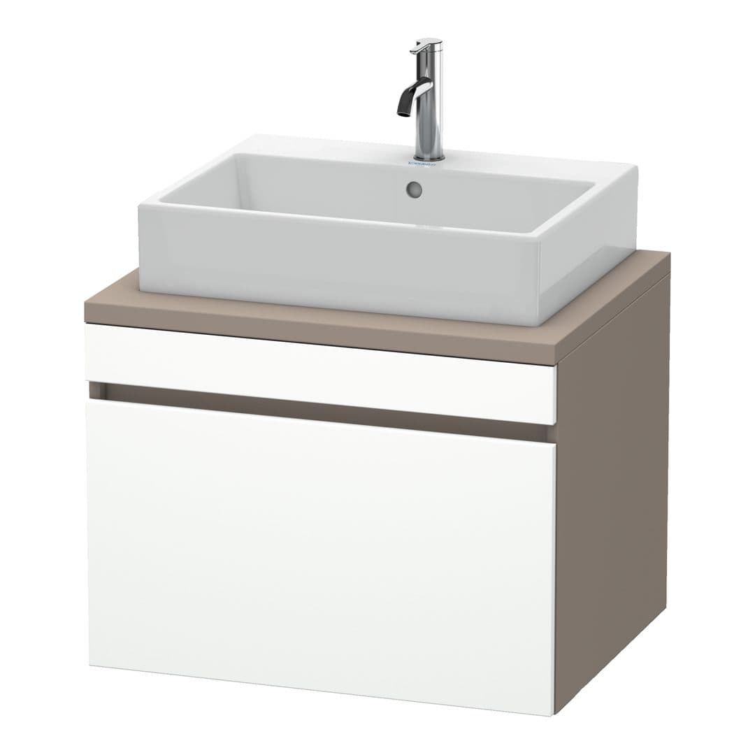Duravit DuraStyle – Έπιπλο Νιπτήρα – 700 mm, για κονσόλα, 1 συρτάρι, νιπτήρας κέντρο, σώμα Basalte Matt – White Matt, Decor (DS531101843)