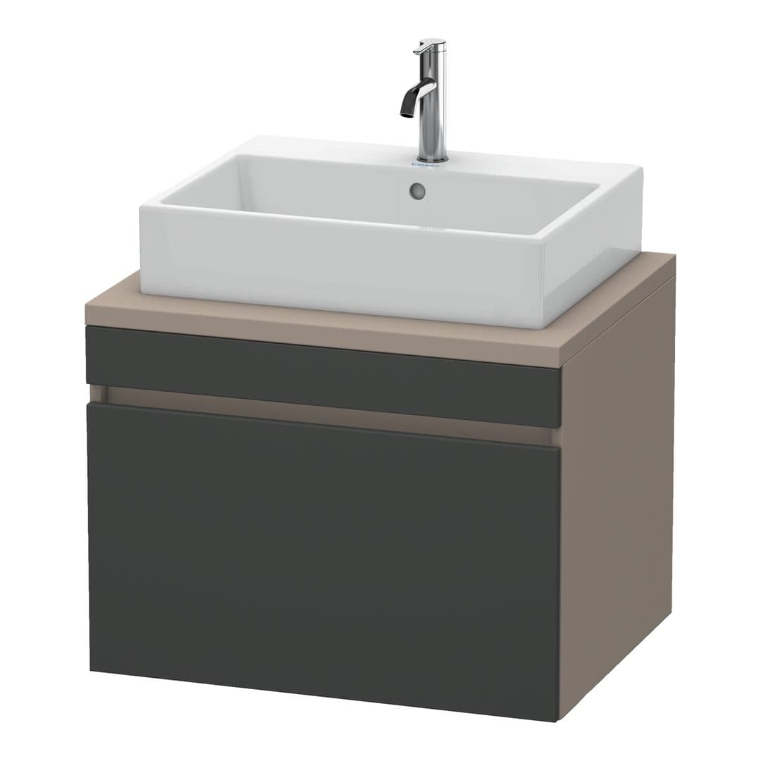 Duravit DuraStyle – Έπιπλο Νιπτήρα – 700 mm, για κονσόλα, 1 συρτάρι, νιπτήρας κέντρο, σώμα Basalte Matt – Graphite Matt, Decor (DS531104943)