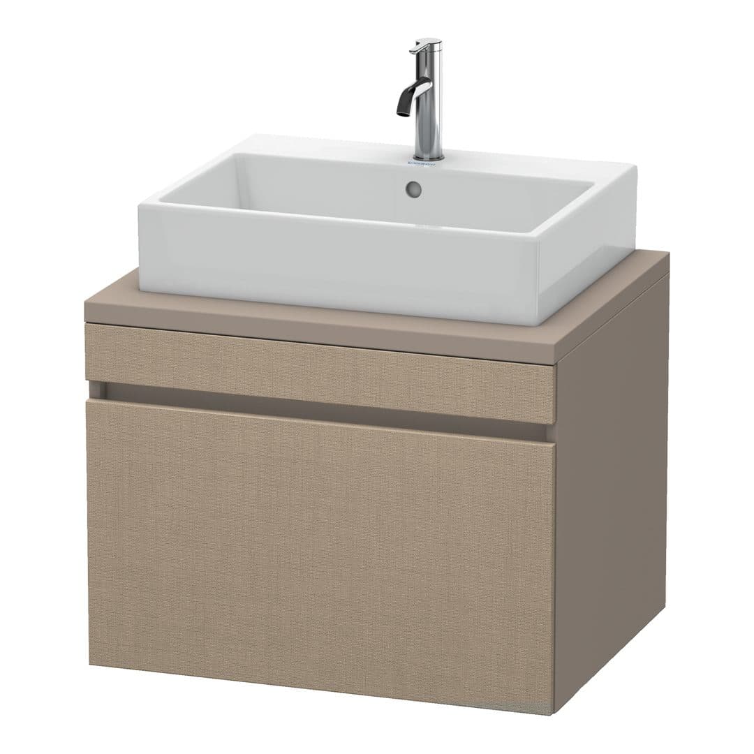 Duravit DuraStyle – Έπιπλο Νιπτήρα – 700 mm, για κονσόλα, 1 συρτάρι, νιπτήρας κέντρο, σώμα Basalte Matt – Linen Matt, Decor (DS531107543)