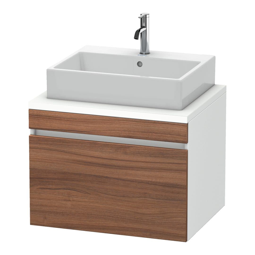 Duravit DuraStyle – Έπιπλο Νιπτήρα – 700 mm, για κονσόλα, 1 συρτάρι, νιπτήρας κέντρο, σώμα White Matt – Walnut Matt, Decor (DS531107918)