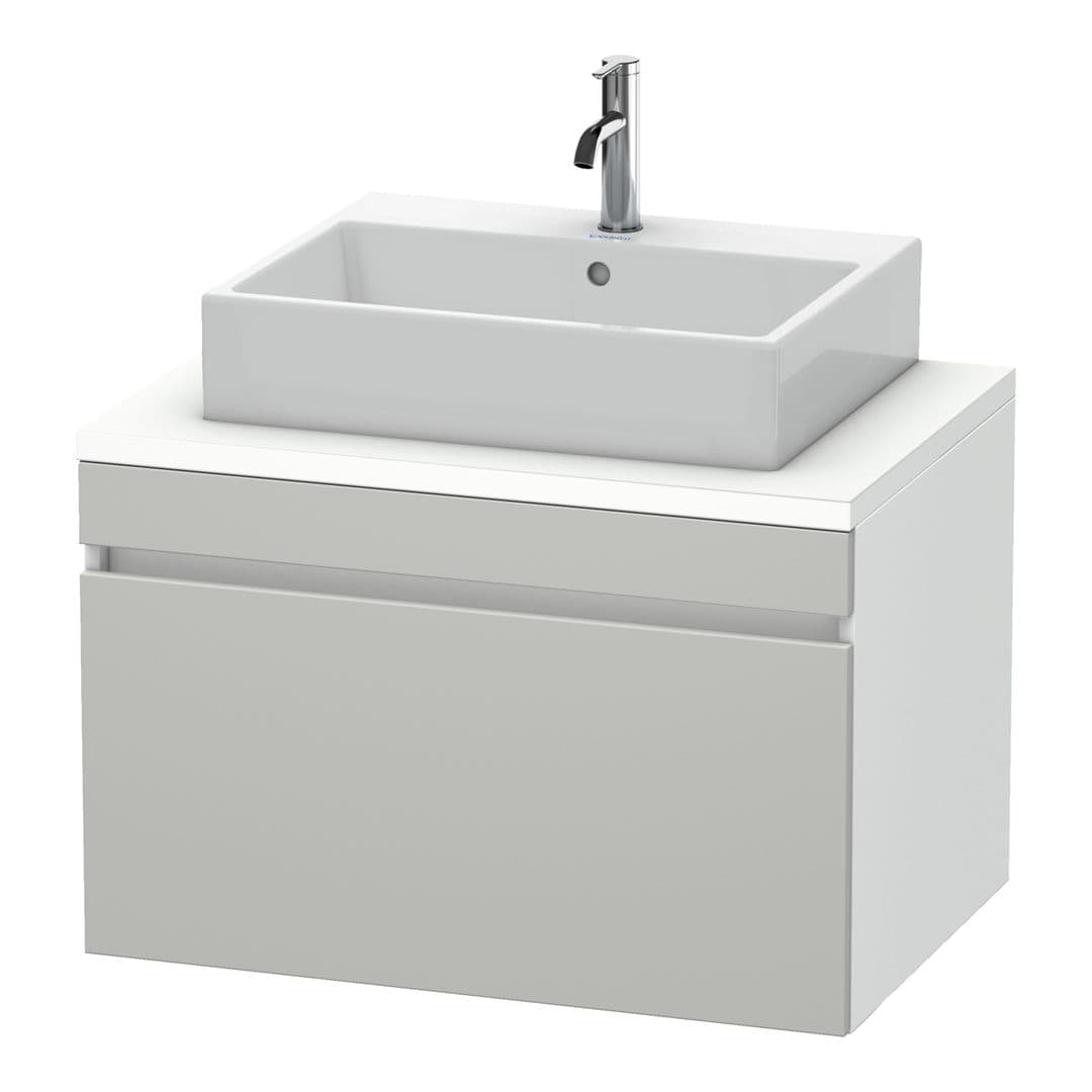 Duravit DuraStyle – Έπιπλο Νιπτήρα – 800 mm, για κονσόλα, 1 συρτάρι, νιπτήρας κέντρο, σώμα White Matt – Concrete grey Matt, Decor (DS531200718)