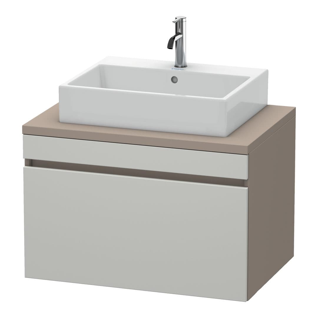 Duravit DuraStyle – Έπιπλο Νιπτήρα – 800 mm, για κονσόλα, 1 συρτάρι, νιπτήρας κέντρο, σώμα Basalte Matt – Concrete grey Matt, Decor (DS531200743)