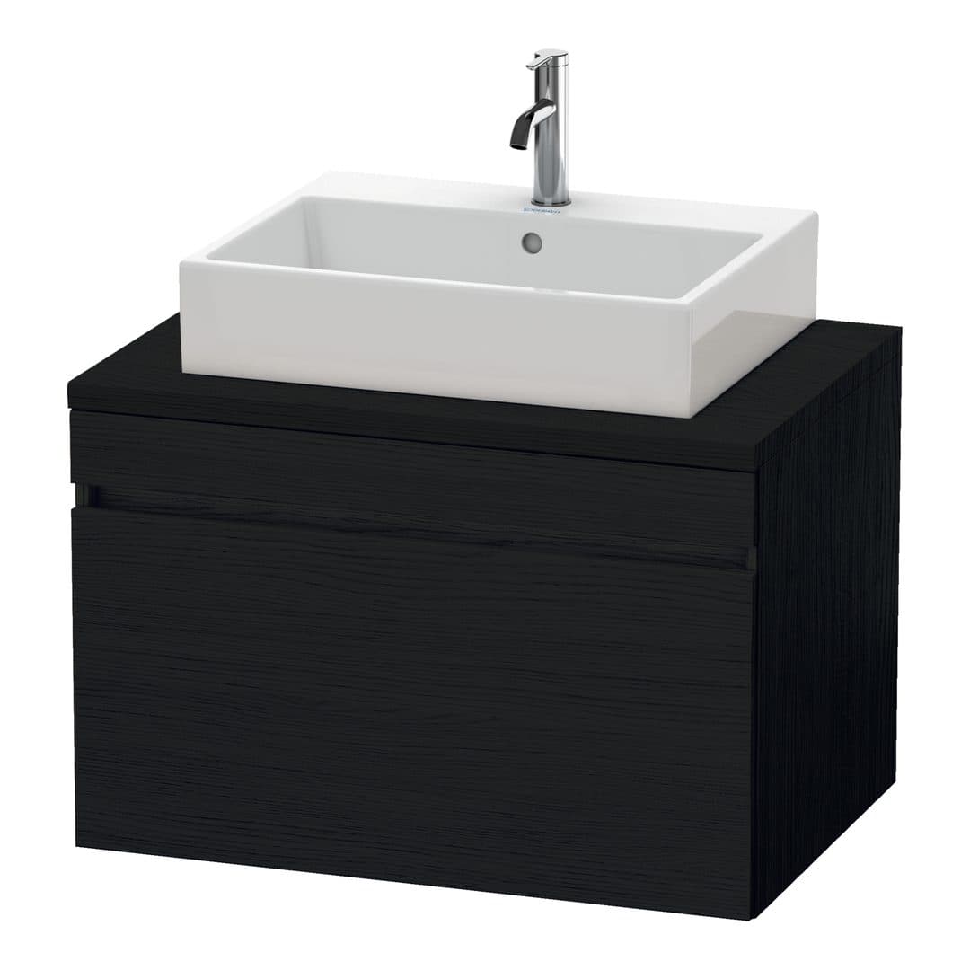 Duravit DuraStyle – Έπιπλο Νιπτήρα – 800 mm, για κονσόλα, 1 συρτάρι, νιπτήρας κέντρο – Black oak Matt, Decor (DS531201616)