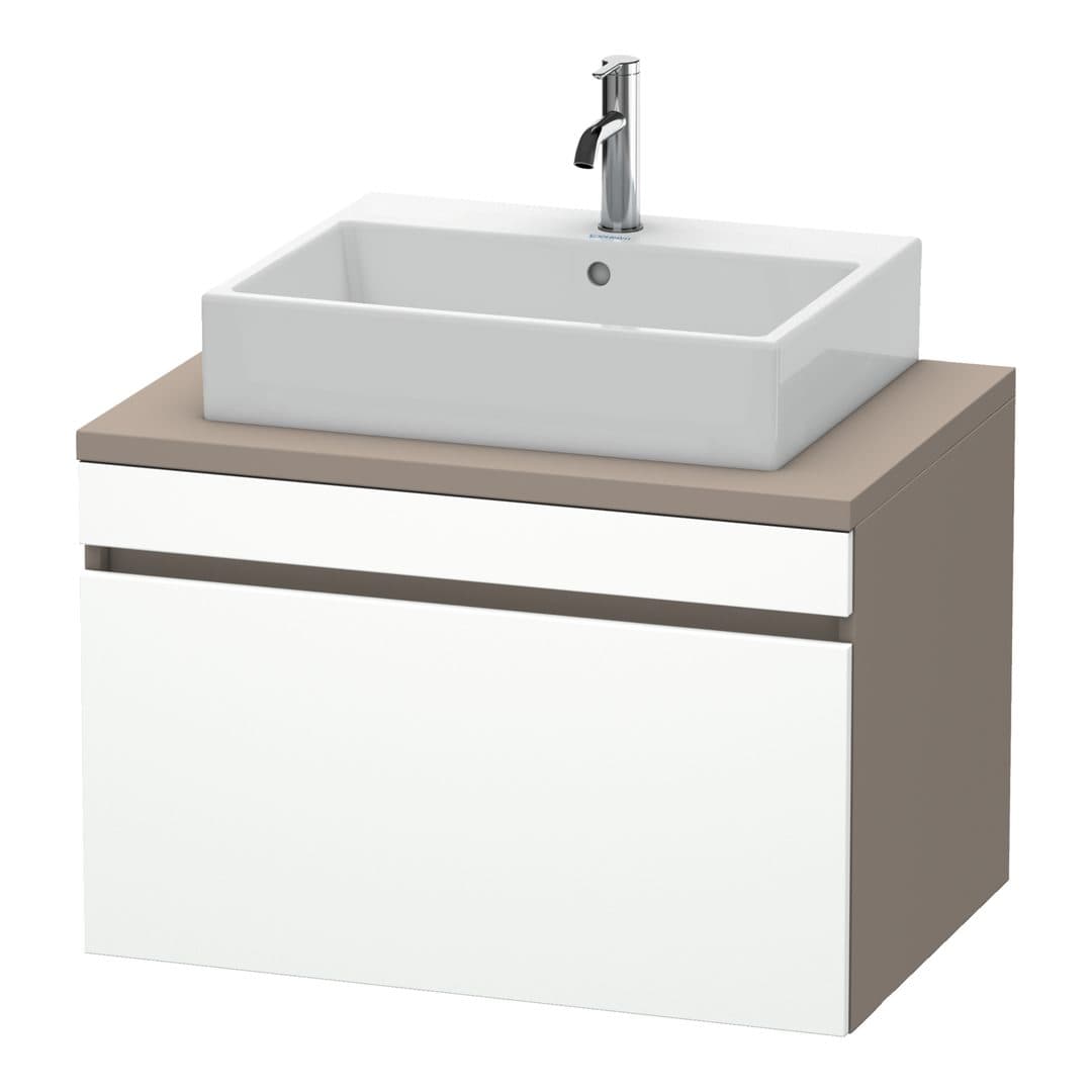 Duravit DuraStyle – Έπιπλο Νιπτήρα – 800 mm, για κονσόλα, 1 συρτάρι, νιπτήρας κέντρο, σώμα Basalte Matt – White Matt, Decor (DS531201843)