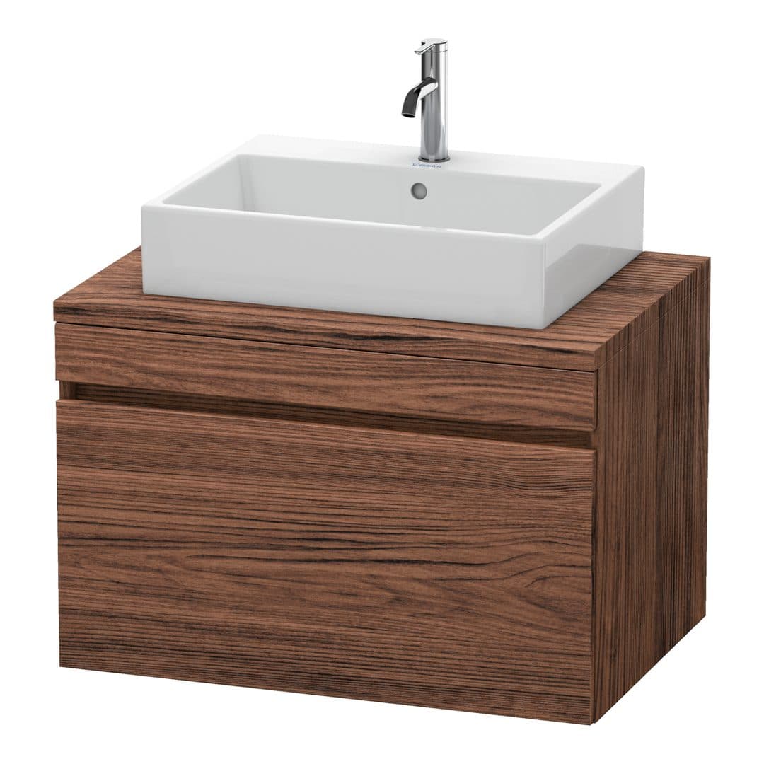 Duravit DuraStyle – Έπιπλο Νιπτήρα – 800 mm, για κονσόλα, 1 συρτάρι, νιπτήρας κέντρο – Walnut dark Matt, Decor (DS531202121)