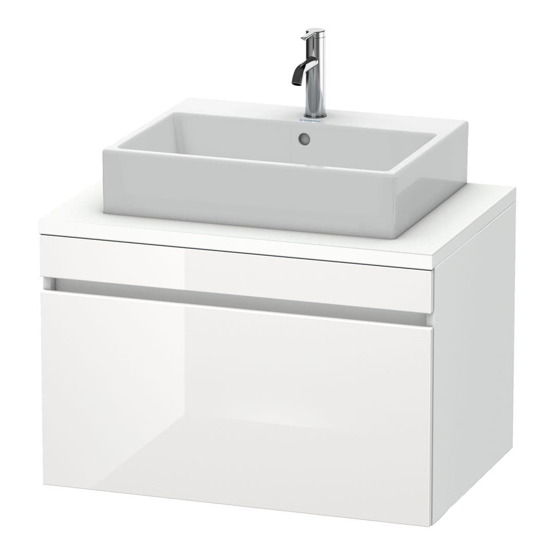 Duravit DuraStyle – Έπιπλο Νιπτήρα – 800 mm, για κονσόλα, 1 συρτάρι, νιπτήρας κέντρο, White Matt – White High Gloss, Decor (DS531202218)
