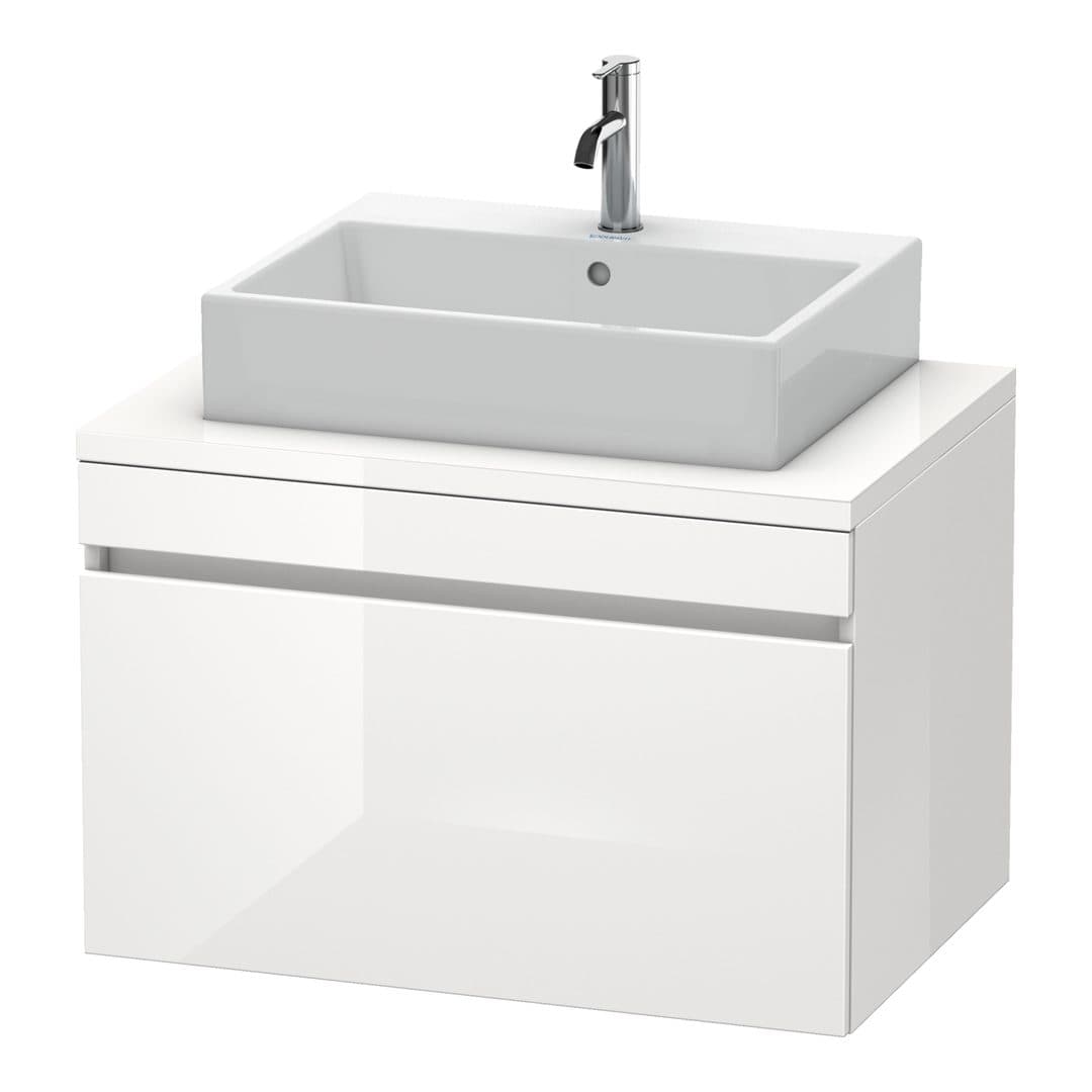 Duravit DuraStyle – Έπιπλο Νιπτήρα – 800 mm, για κονσόλα, 1 συρτάρι, νιπτήρας κέντρο – White High Gloss, Decor (DS531202222)