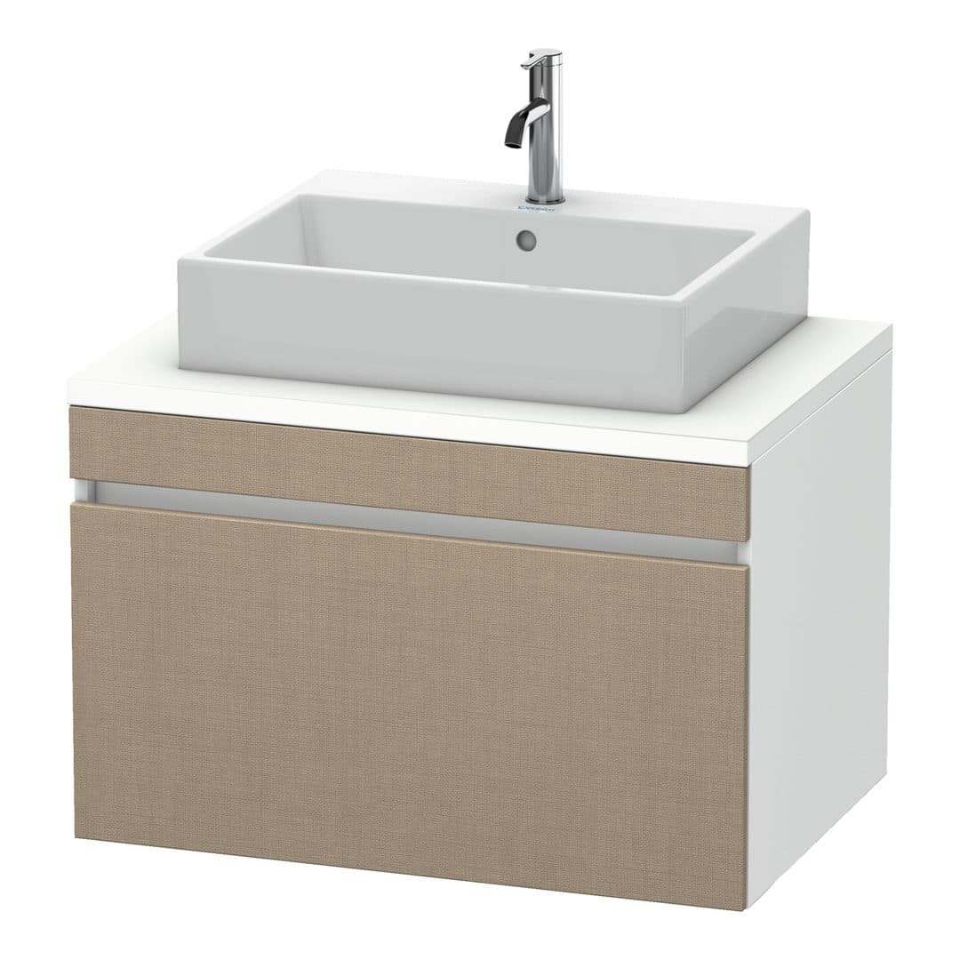 Duravit DuraStyle – Έπιπλο Νιπτήρα – 800 mm, για κονσόλα, 1 συρτάρι, νιπτήρας κέντρο, σώμα White Matt – Linen Matt, Decor (DS531207518)