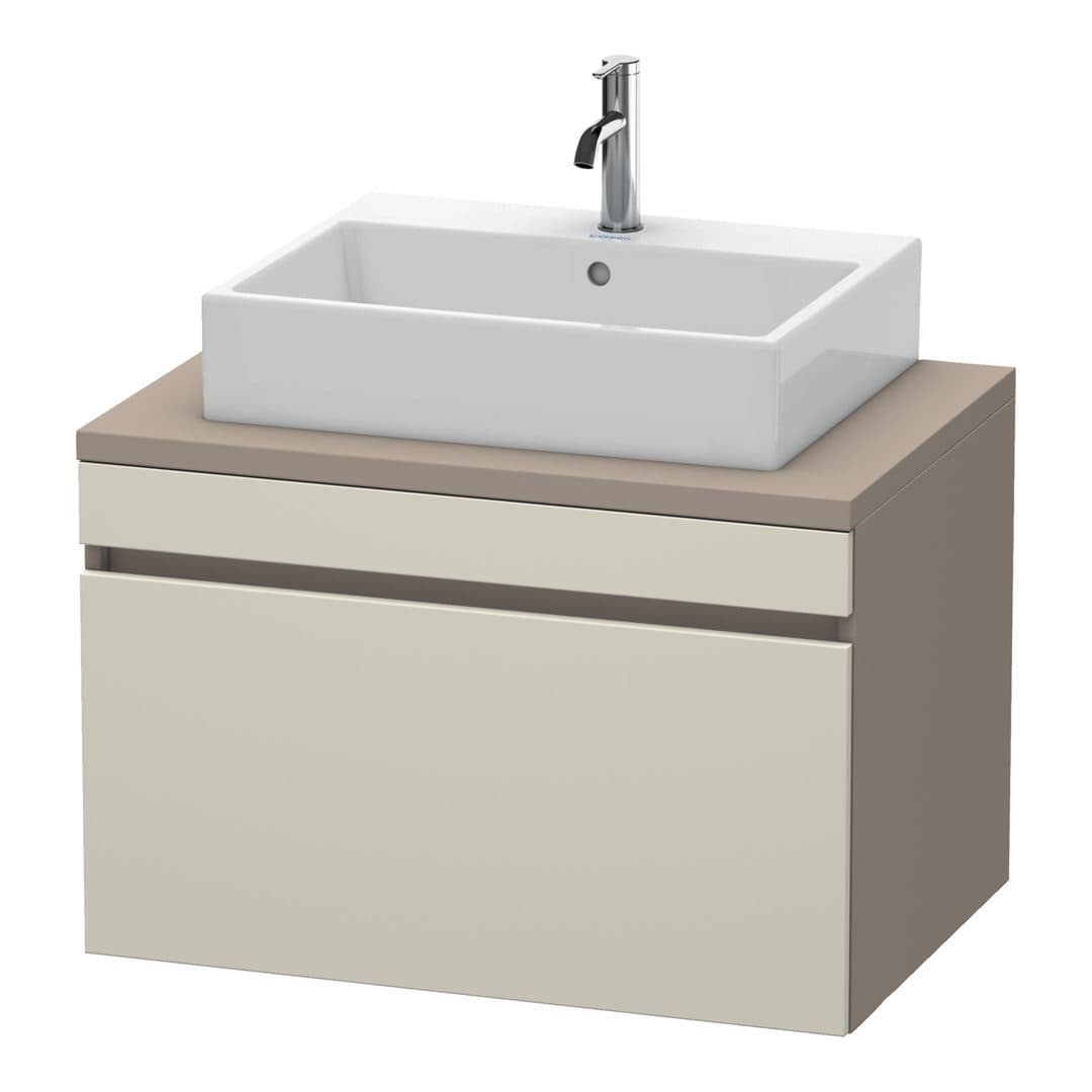 Duravit DuraStyle – Έπιπλο Νιπτήρα – 800 mm, για κονσόλα, 1 συρτάρι, νιπτήρας κέντρο, σώμα Basalte Matt – Taupe Matt, Decor (DS531209143)