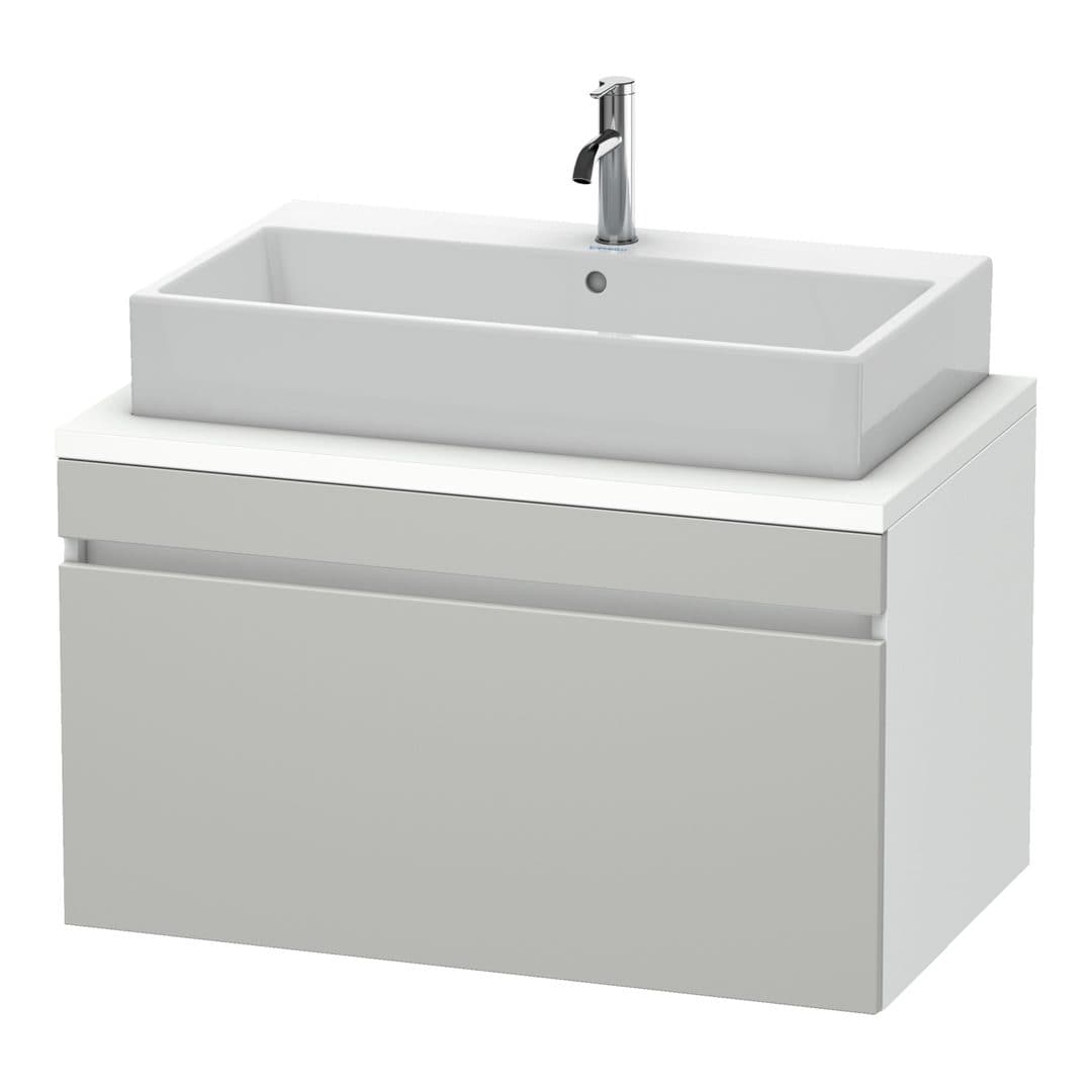 Duravit DuraStyle – Έπιπλο Νιπτήρα – 900 mm, για κονσόλα, 1 συρτάρι, νιπτήρας κέντρο, σώμα White Matt – Concrete grey Matt, Decor (DS531300718)