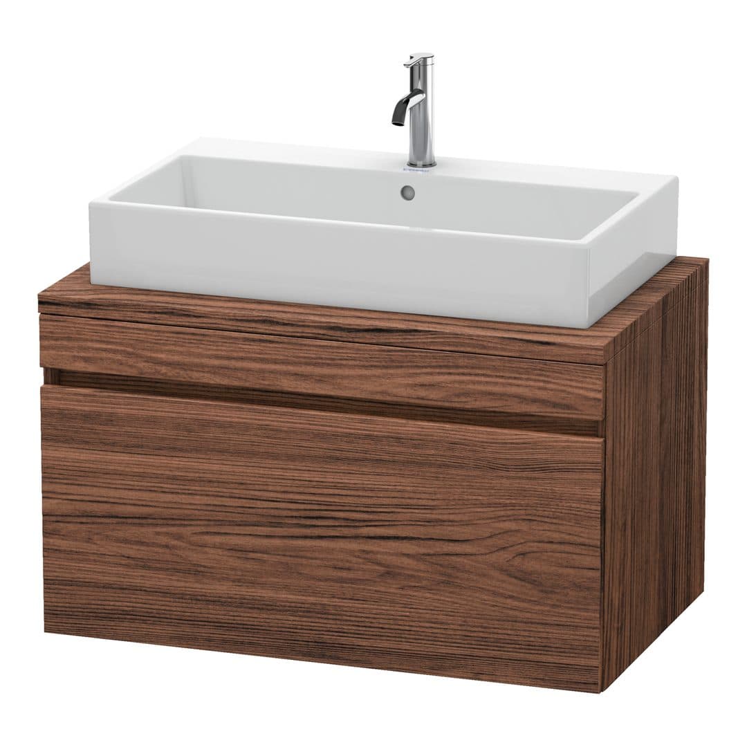 Duravit DuraStyle – Έπιπλο Νιπτήρα – 900 mm, για κονσόλα, 1 συρτάρι, νιπτήρας κέντρο – Walnut dark Matt, Decor (DS531302121)