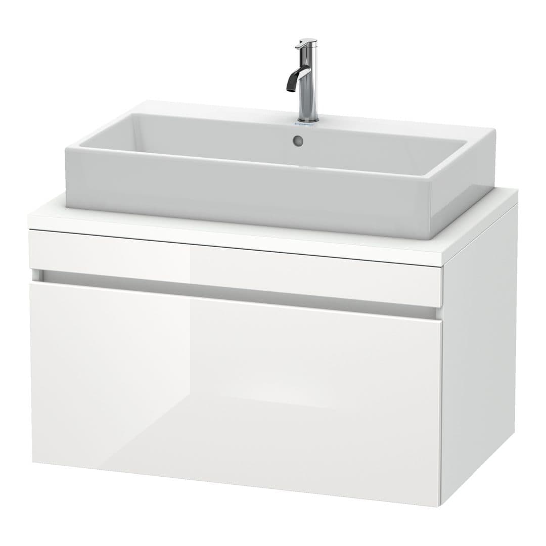 Duravit DuraStyle – Έπιπλο Νιπτήρα – 900 mm, για κονσόλα, 1 συρτάρι, νιπτήρας κέντρο, White Matt – White High Gloss, Decor (DS531302218)