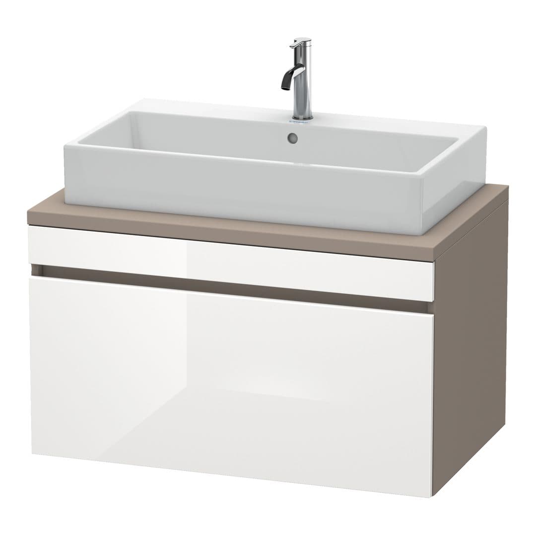 Duravit DuraStyle – Έπιπλο Νιπτήρα – 900 mm, για κονσόλα, 1 συρτάρι, νιπτήρας κέντρο, σώμα Basalte Matt – White High Gloss, Decor (DS531302243)