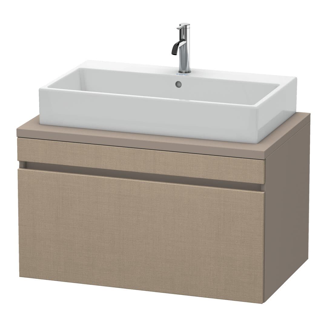 Duravit DuraStyle – Έπιπλο Νιπτήρα – 900 mm, για κονσόλα, 1 συρτάρι, νιπτήρας κέντρο, σώμα Basalte Matt – Linen Matt, Decor (DS531307543)