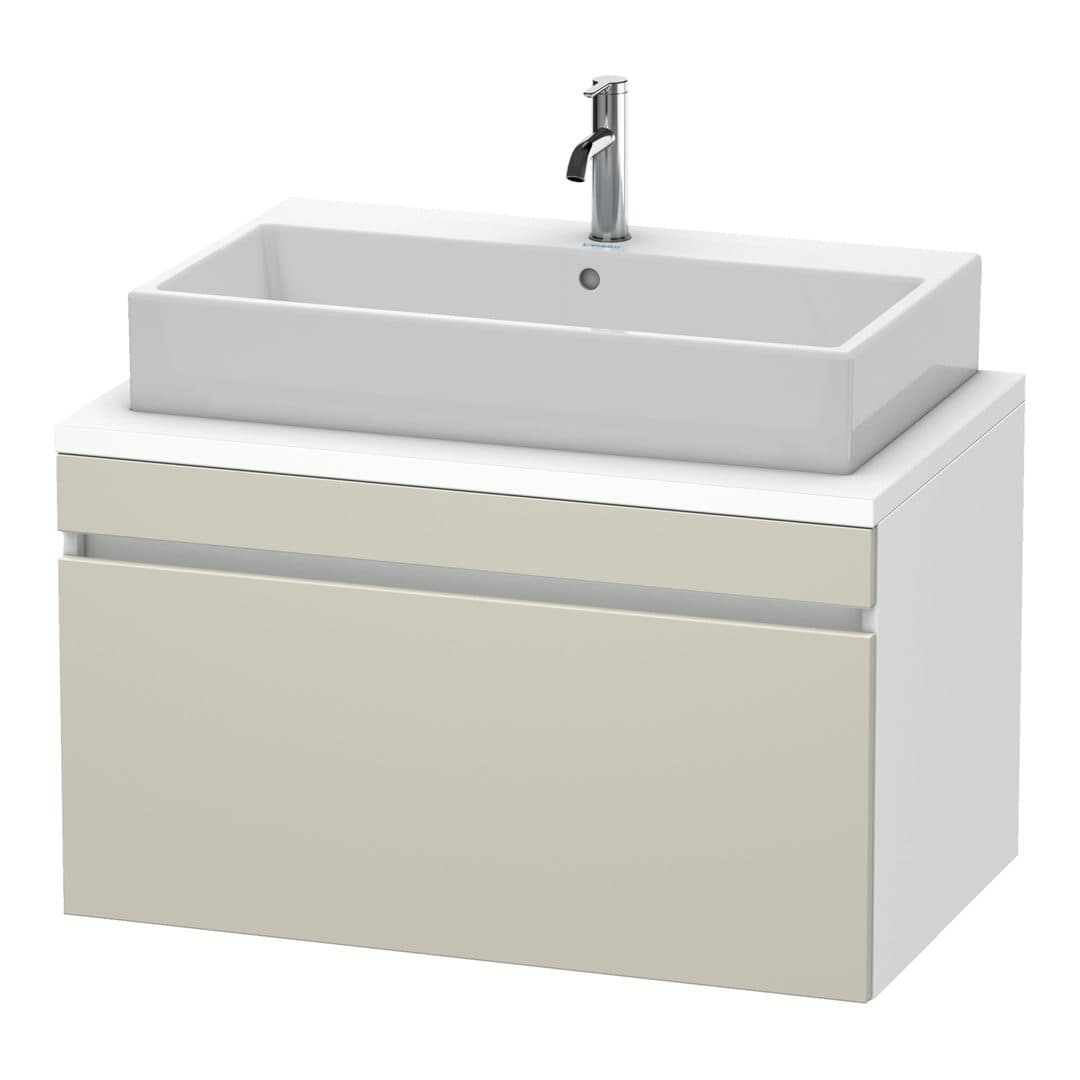 Duravit DuraStyle – Έπιπλο Νιπτήρα – 900 mm, για κονσόλα, 1 συρτάρι, νιπτήρας κέντρο, σώμα White Matt – Taupe Matt, Decor (DS531309118)