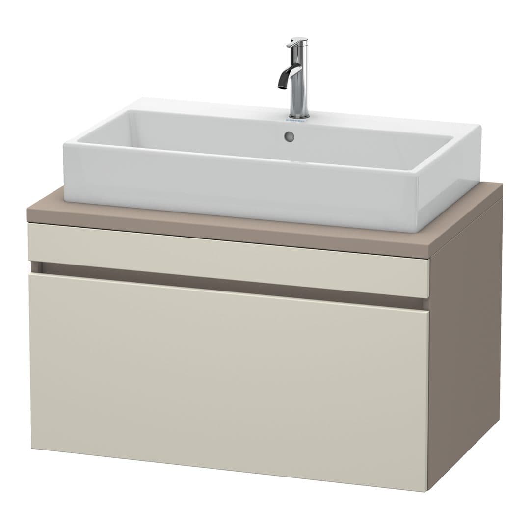 Duravit DuraStyle – Έπιπλο Νιπτήρα – 900 mm, για κονσόλα, 1 συρτάρι, νιπτήρας κέντρο, σώμα Basalte Matt – Taupe Matt, Decor (DS531309143)