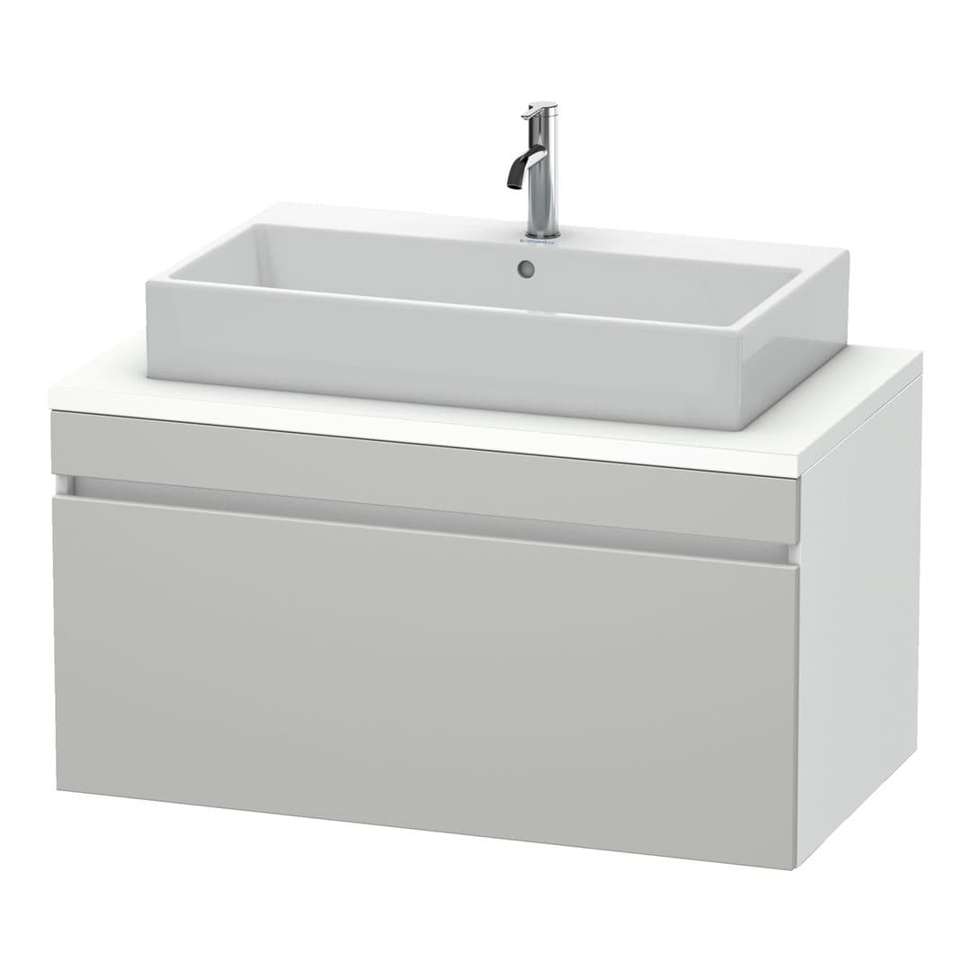 Duravit DuraStyle – Έπιπλο Νιπτήρα – 1000 mm, για κονσόλα, 1 συρτάρι, νιπτήρας κέντρο, σώμα White Matt – Concrete grey Matt, Decor (DS531400718)