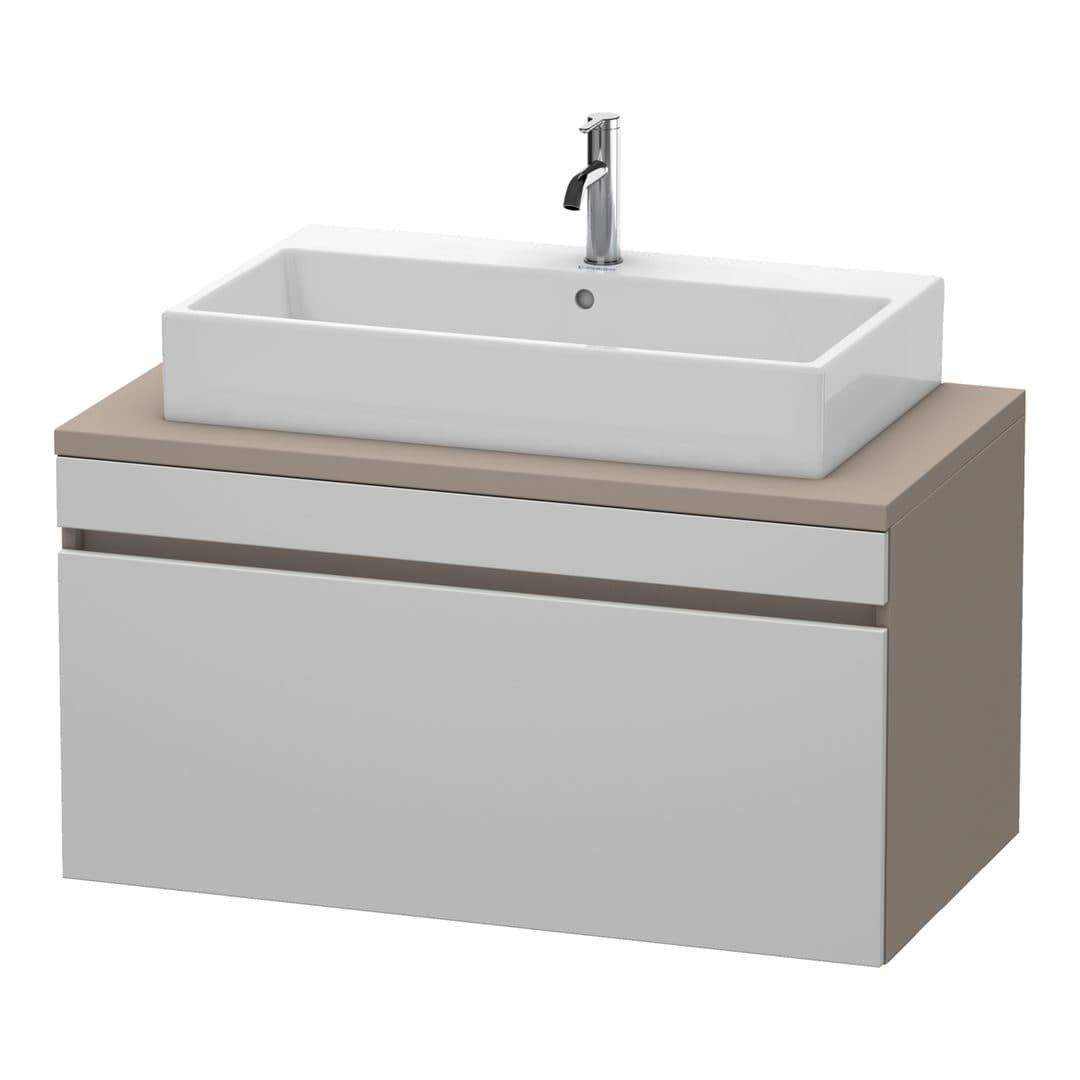 Duravit DuraStyle – Έπιπλο Νιπτήρα – 1000 mm, για κονσόλα, 1 συρτάρι, νιπτήρας κέντρο, σώμα Basalte Matt – Concrete grey Matt, Decor (DS531400743)
