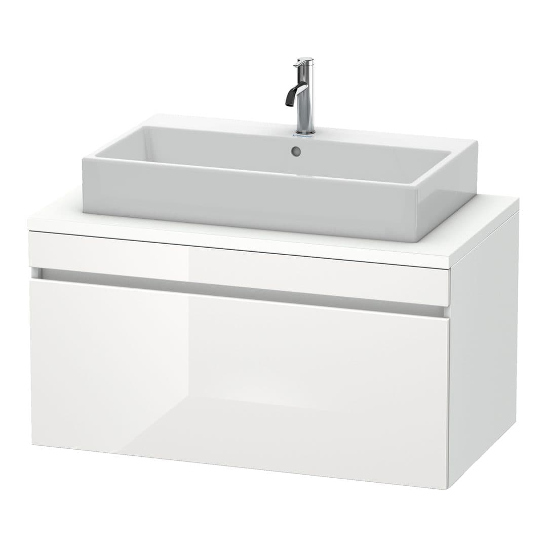 Duravit DuraStyle – Έπιπλο Νιπτήρα – 1000 mm, για κονσόλα, 1 συρτάρι, νιπτήρας κέντρο, White Matt – White High Gloss, Decor (DS531402218)