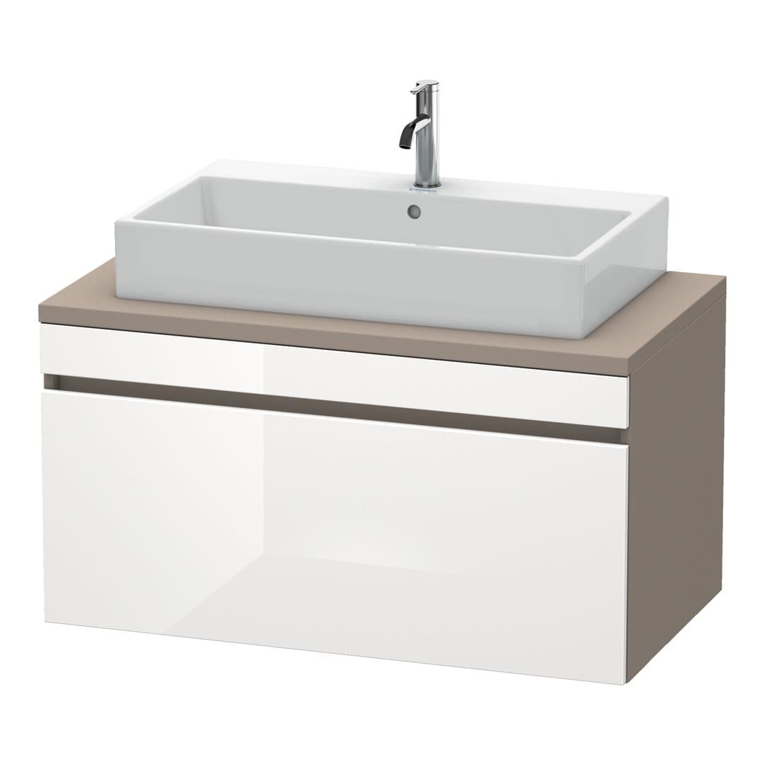 Duravit DuraStyle – Έπιπλο Νιπτήρα – 1000 mm, για κονσόλα, 1 συρτάρι, νιπτήρας κέντρο, σώμα Basalte Matt – White High Gloss, Decor (DS531402243)