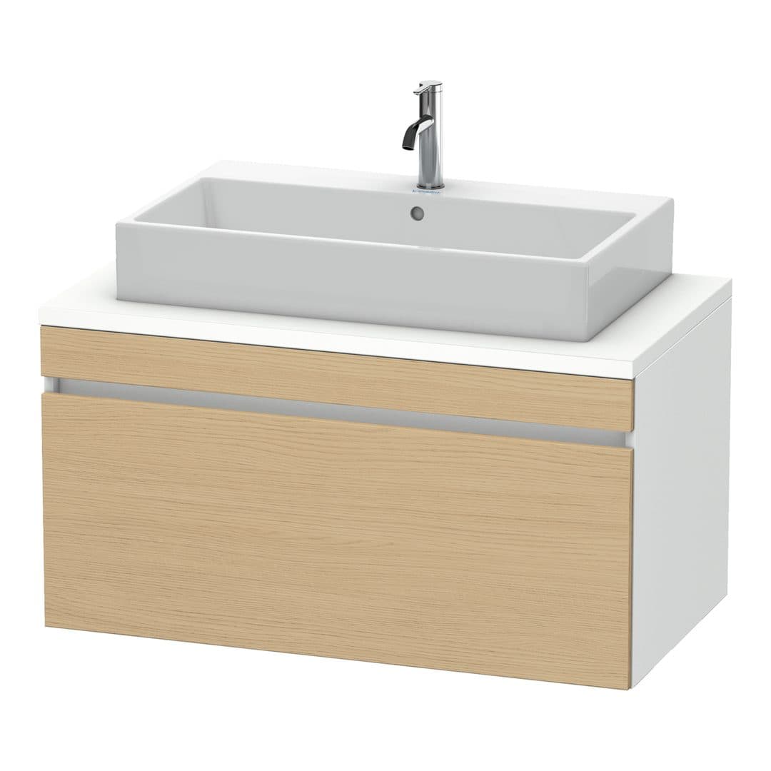 Duravit DuraStyle – Έπιπλο Νιπτήρα – 1000 mm, για κονσόλα, 1 συρτάρι, νιπτήρας κέντρο, σώμα White Matt – Natural oak, Decor (DS531403018)