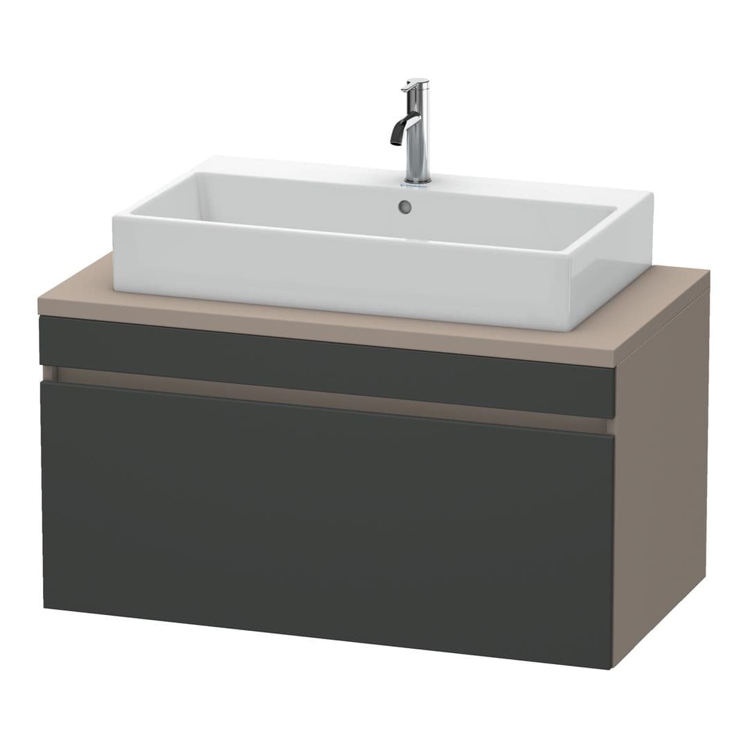 Duravit DuraStyle – Έπιπλο Νιπτήρα – 1000 mm, για κονσόλα, 1 συρτάρι, νιπτήρας κέντρο, σώμα Basalte Matt – Graphite Matt, Decor (DS531404943)